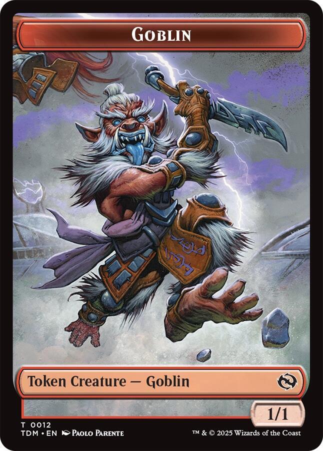 Dog // Goblin Double-Sided Token [Tarkir: Dragonstorm Commander Tokens] | GnG Games