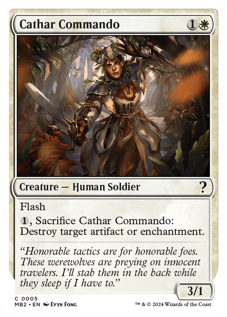 Cathar Commando (White Border) [Mystery Booster 2] | GnG Games