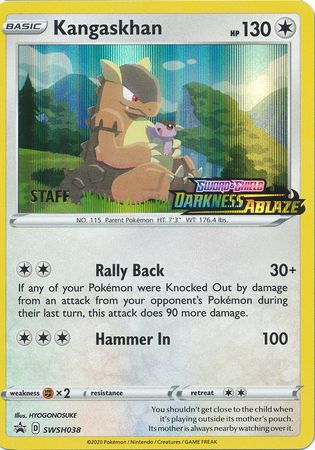 Kangaskhan (SWSH038) (Staff Prerelease Promo) [Sword & Shield: Black Star Promos] | GnG Games