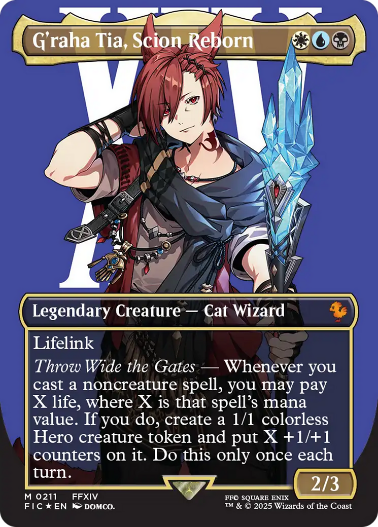 G'raha Tia, Scion Reborn (Borderless) (Surge Foil) [FINAL FANTASY Commander] | GnG Games