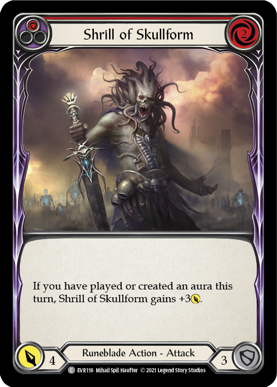 Shrill of Skullform (Red) [EVR116] (Everfest)  1st Edition Rainbow Foil | GnG Games