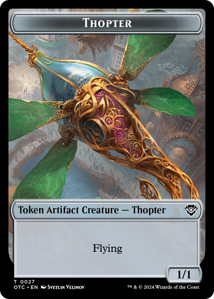 Thopter // Treasure Double-Sided Token [Outlaws of Thunder Junction Commander Tokens] | GnG Games