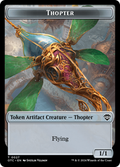 Thopter // Manifest Double-Sided Token [Outlaws of Thunder Junction Commander Tokens] | GnG Games