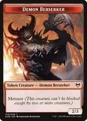 Human Warrior // Demon Berserker Double-Sided Token [Kaldheim Tokens] | GnG Games
