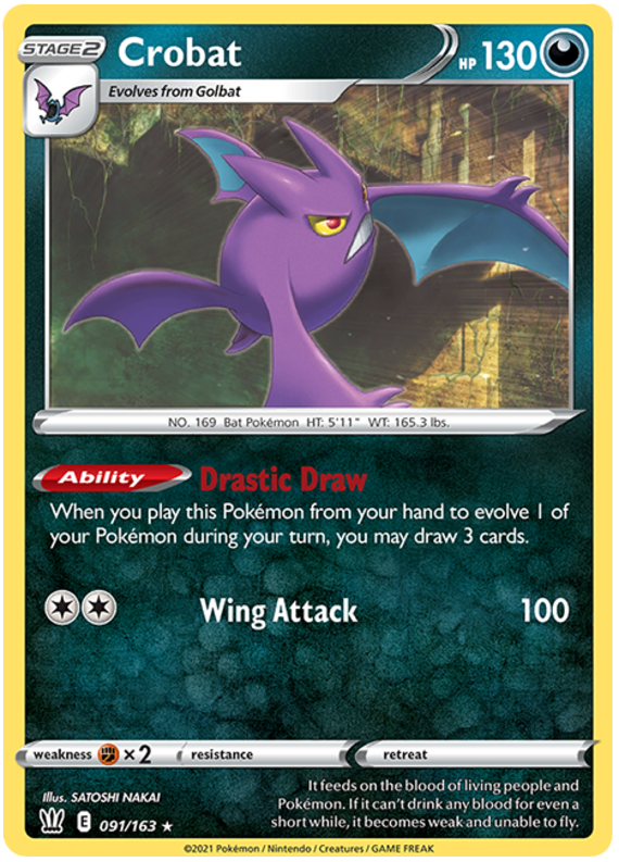 Crobat (091/163) (Theme Deck Exclusive) [Sword & Shield: Battle Styles] | GnG Games