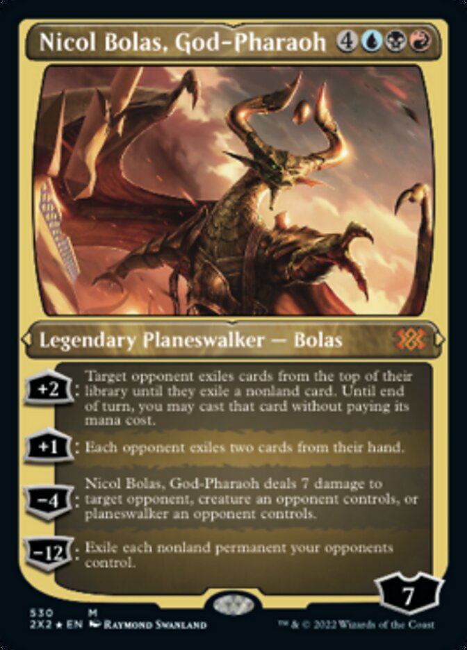 Nicol Bolas, God-Pharaoh (Foil Etched) [Double Masters 2022] | GnG Games