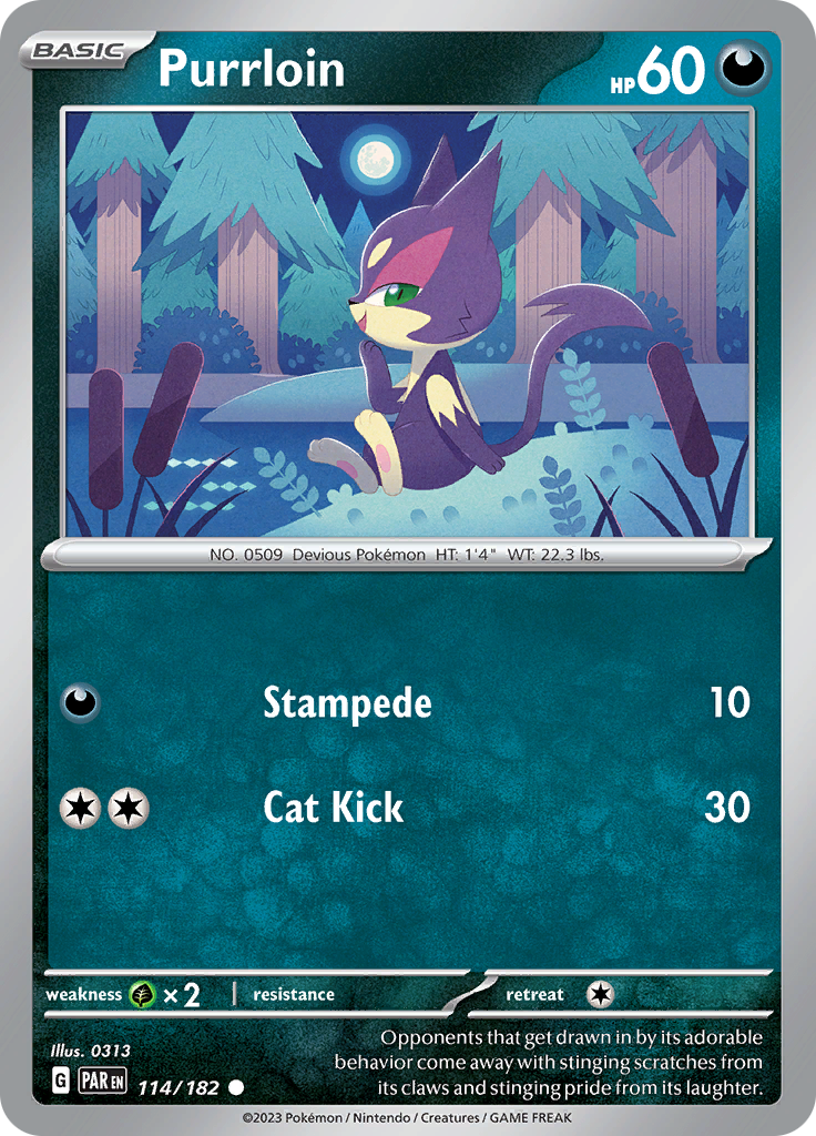 Purrloin (114/182) [Scarlet & Violet: Paradox Rift] | GnG Games