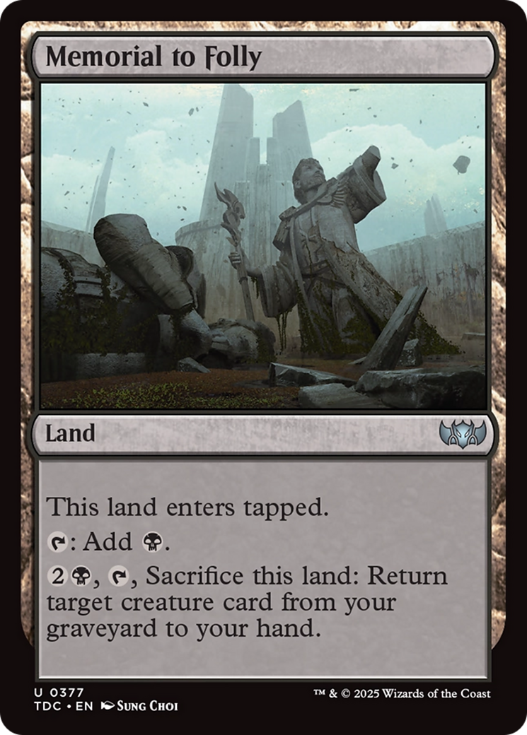 Memorial to Folly [Tarkir: Dragonstorm Commander] | GnG Games