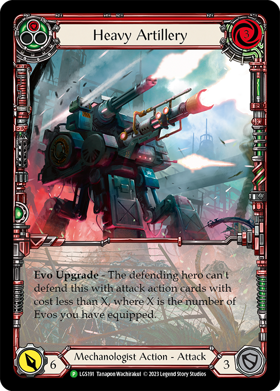 Heavy Artillery (Red) [LGS191] (Promo)  Rainbow Foil | GnG Games