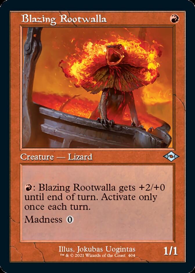 Blazing Rootwalla (Retro Foil Etched) [Modern Horizons 2] | GnG Games