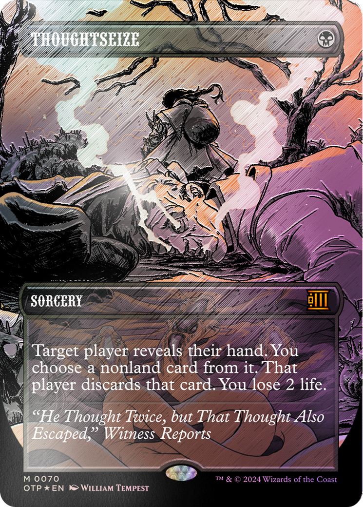 Thoughtseize (Textured Foil) [Outlaws of Thunder Junction: Breaking News] | GnG Games