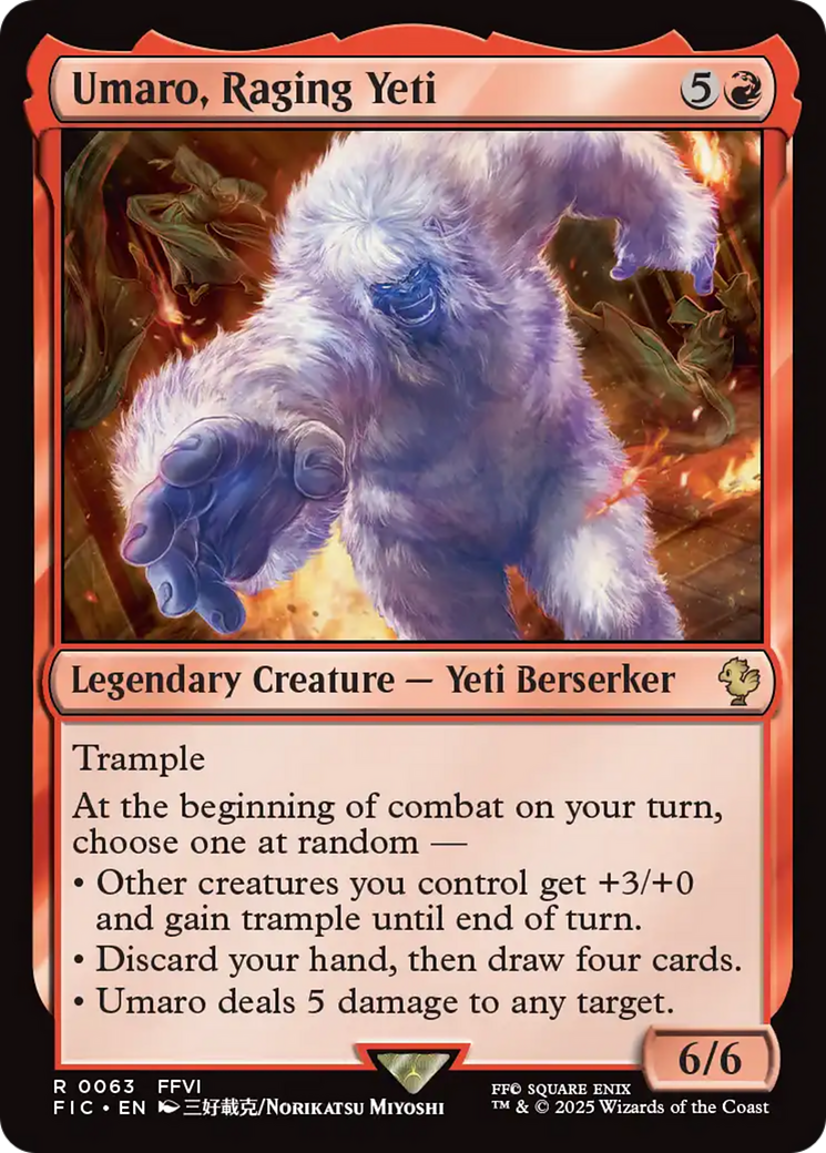 Umaro, Raging Yeti [FINAL FANTASY Commander] | GnG Games