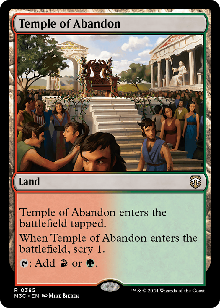 Temple of Abandon (Ripple Foil) [Modern Horizons 3 Commander] | GnG Games