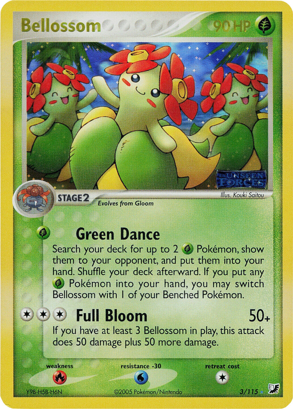 Bellossom (3/115) (Stamped) [EX: Unseen Forces] | GnG Games