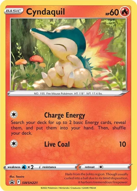 Cyndaquil (SWSH221) (Cosmos Holo) [Sword & Shield: Black Star Promos] | GnG Games