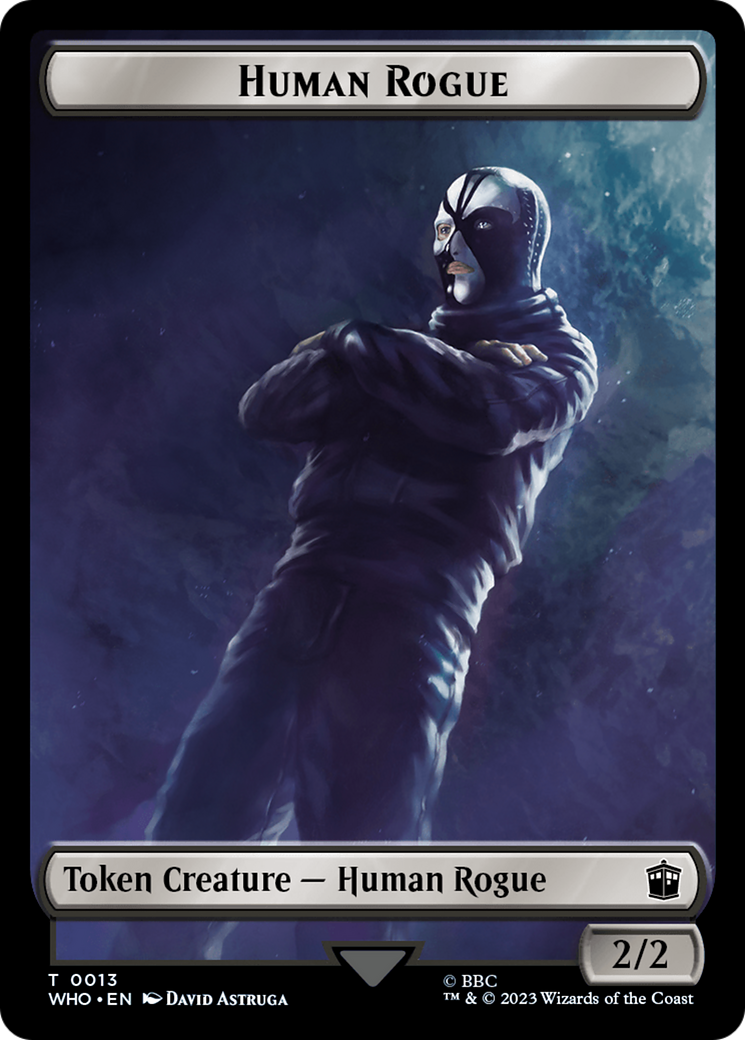 Human Rogue // Clue (0021) Double-Sided Token [Doctor Who Tokens] | GnG Games