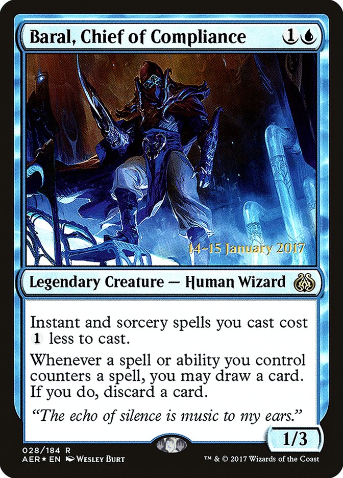 Baral, Chief of Compliance [Aether Revolt Prerelease Promos] | GnG Games
