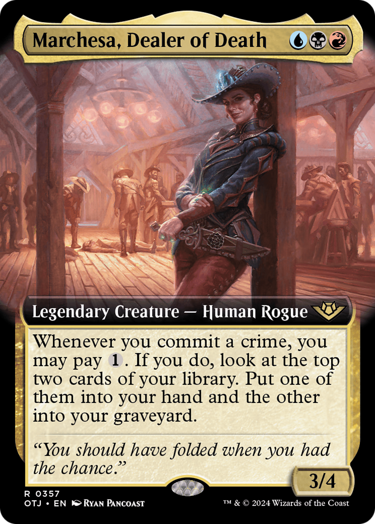 Marchesa, Dealer of Death (Extended Art) [Outlaws of Thunder Junction] | GnG Games