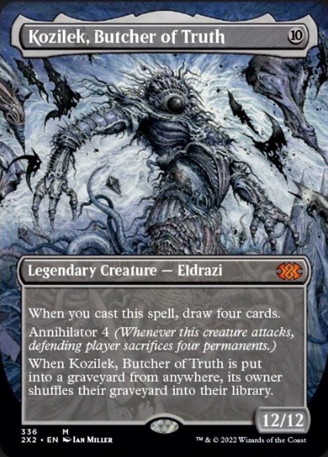 Kozilek, Butcher of Truth (Borderless Alternate Art) [Double Masters 2022] | GnG Games