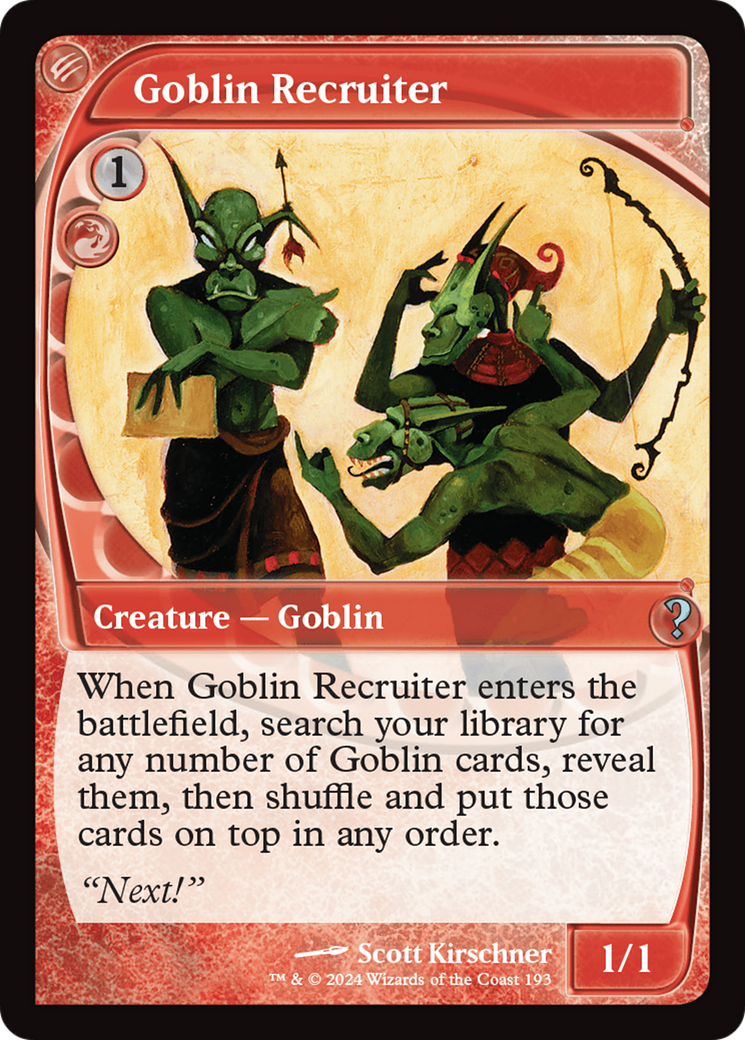 Goblin Recruiter (Future Sight) [Mystery Booster 2] | GnG Games