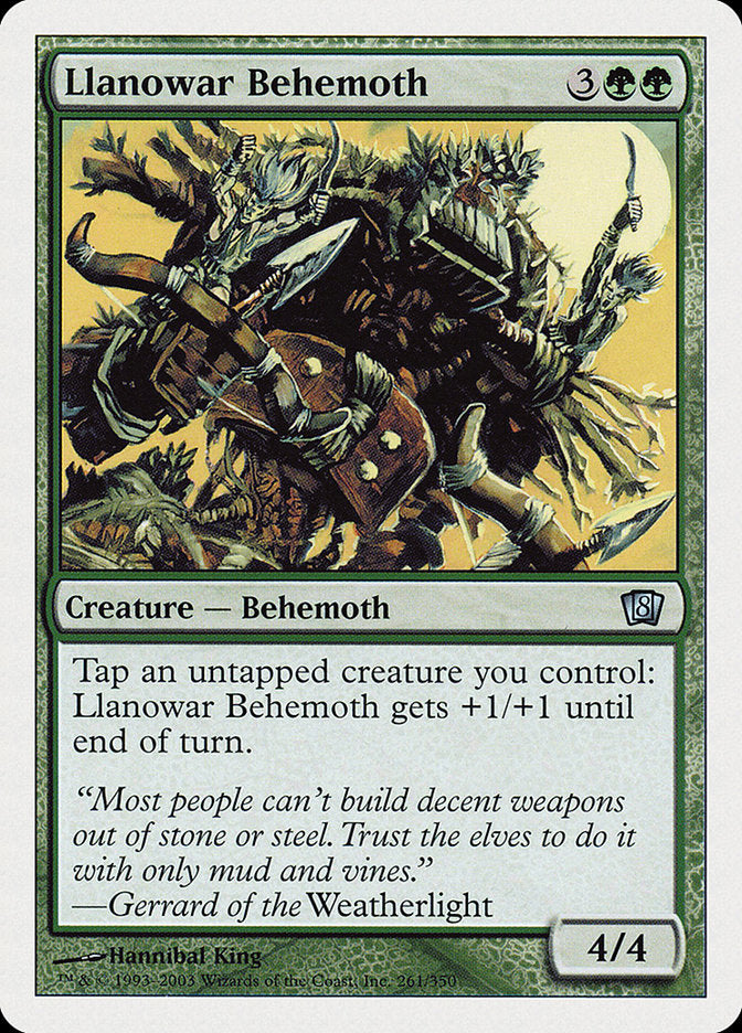 Llanowar Behemoth (8th Edition) [Oversize Cards] | GnG Games