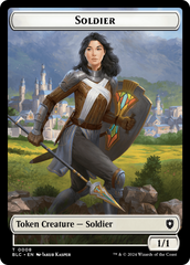 Human // Soldier Double-Sided Token [Bloomburrow Commander Tokens] | GnG Games