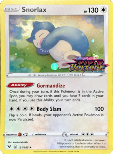 Snorlax (131/185) [Sword & Shield: Black Star Promos] | GnG Games