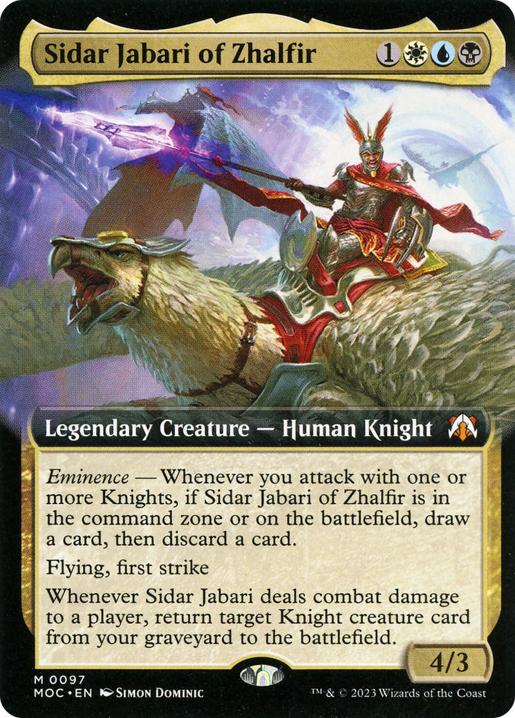 Sidar Jabari of Zhalfir (Extended Art) [March of the Machine Commander] | GnG Games
