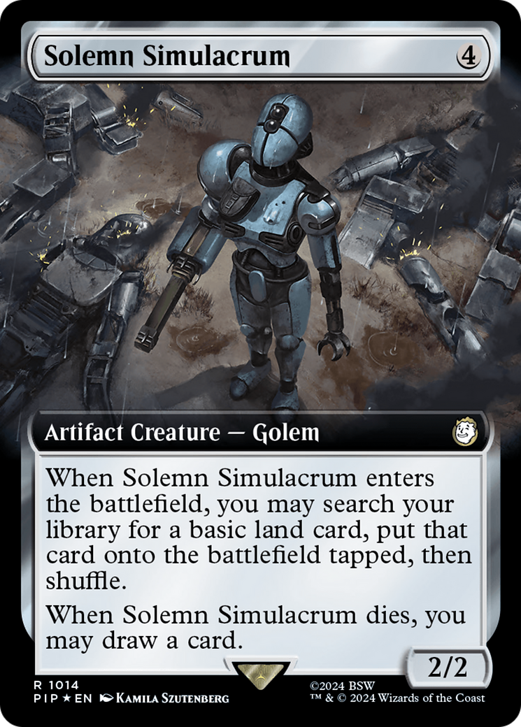 Solemn Simulacrum (Extended Art) (Surge Foil) [Fallout] | GnG Games