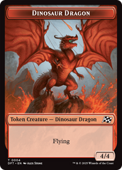 Dinosaur Dragon // Treasure Double-Sided Token [Aetherdrift Tokens] | GnG Games