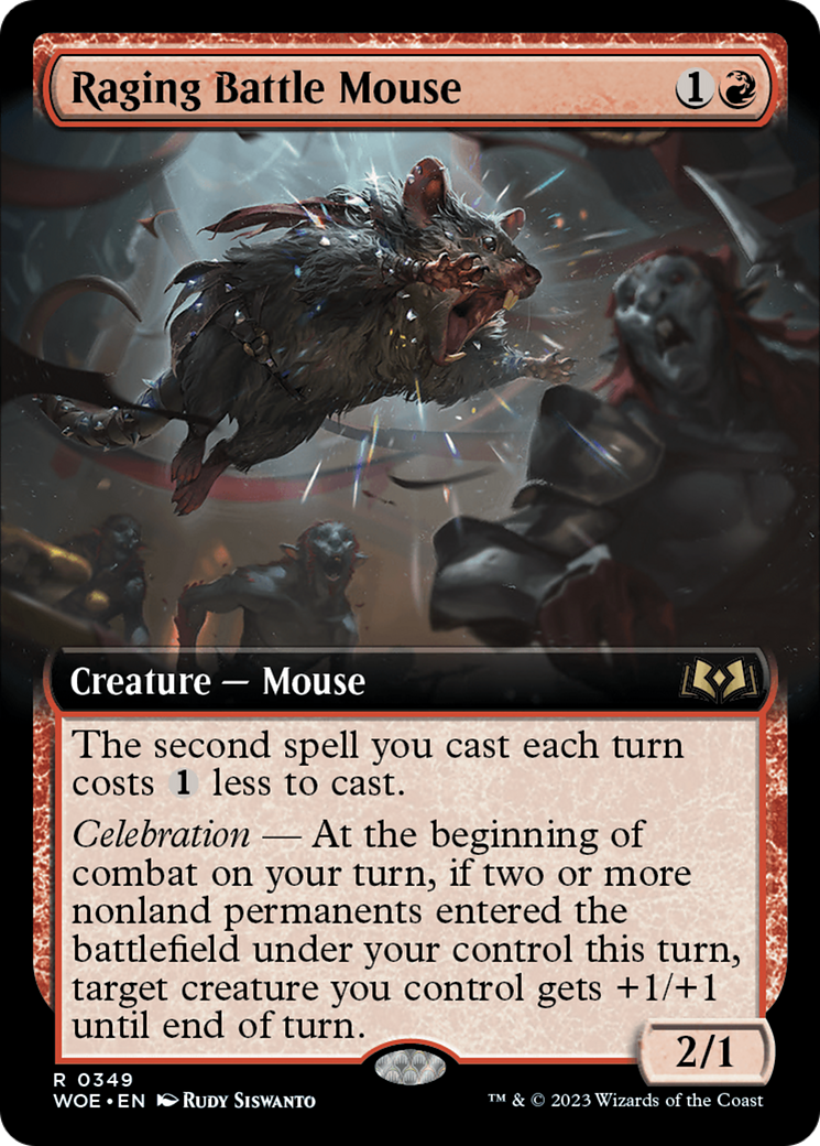 Raging Battle Mouse (Extended Art) [Wilds of Eldraine] | GnG Games