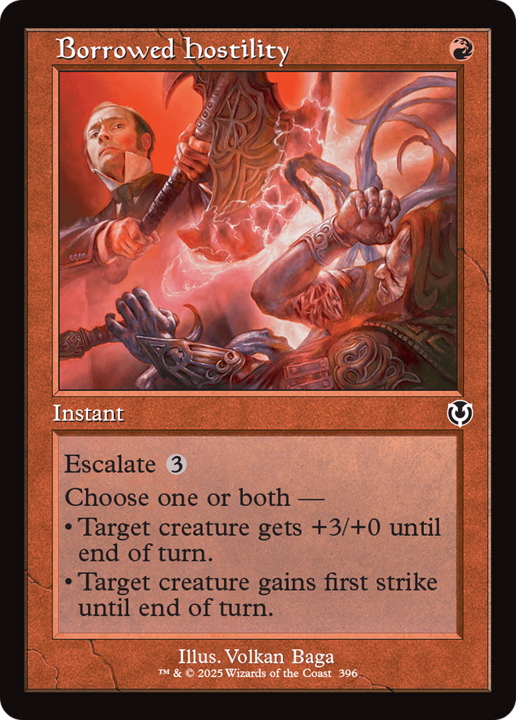 Borrowed Hostility (Retro Frame) [Innistrad Remastered] | GnG Games