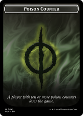 Rabbit // Poison Counter Double-Sided Token [Bloomburrow Commander Tokens] | GnG Games