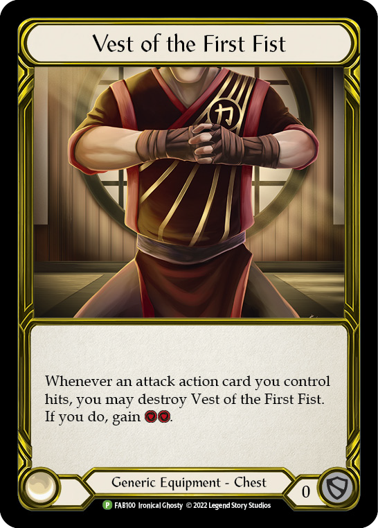 Vest of the First Fist (Golden) [FAB100] (Promo)  Cold Foil | GnG Games