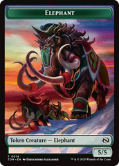 Elephant // Treasure Double-Sided Token [Tarkir: Dragonstorm Tokens] | GnG Games