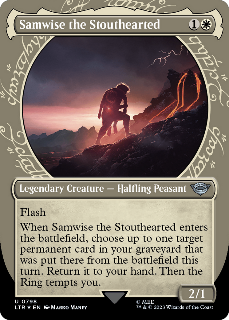 Samwise the Stouthearted (Showcase) (Surge Foil) [The Lord of the Rings: Tales of Middle-Earth] | GnG Games