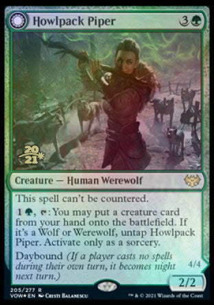 Howlpack Piper // Wildsong Howler [Innistrad: Crimson Vow Prerelease Promos] | GnG Games