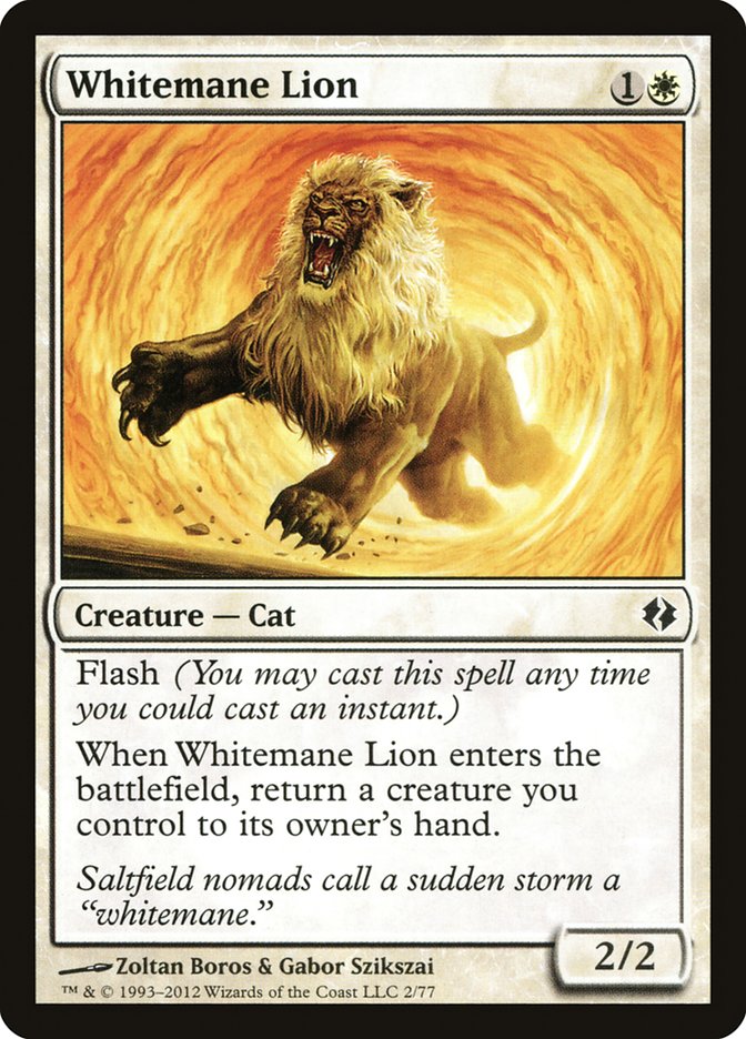 Whitemane Lion [Duel Decks: Venser vs. Koth] | GnG Games