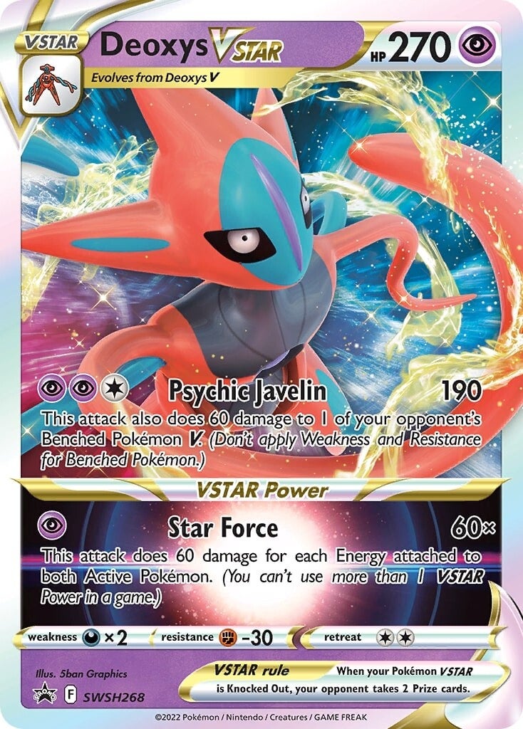 Deoxys VSTAR (SWSH268) (Jumbo Card) [Sword & Shield: Black Star Promos] | GnG Games