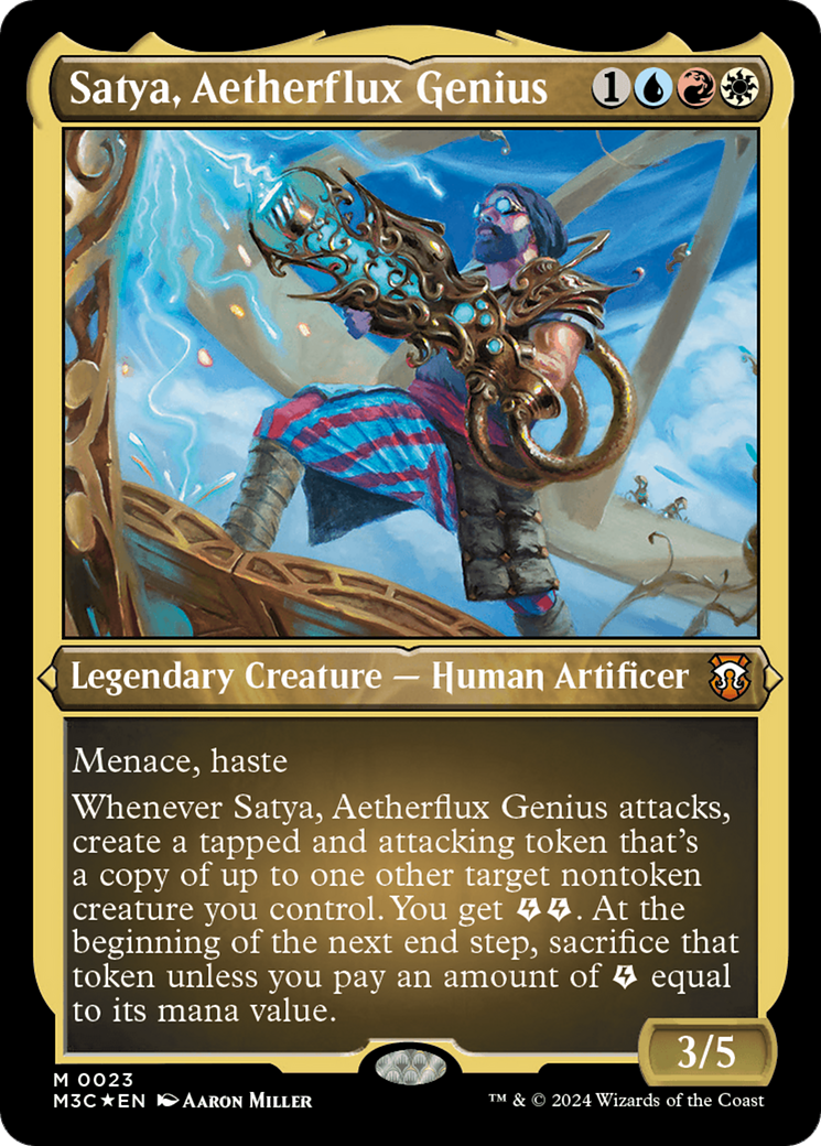 Satya, Aetherflux Genius (Foil Etched) [Modern Horizons 3 Commander] | GnG Games