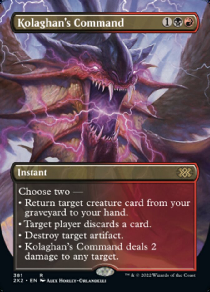 Kolaghan's Command (Borderless Alternate Art) [Double Masters 2022] | GnG Games