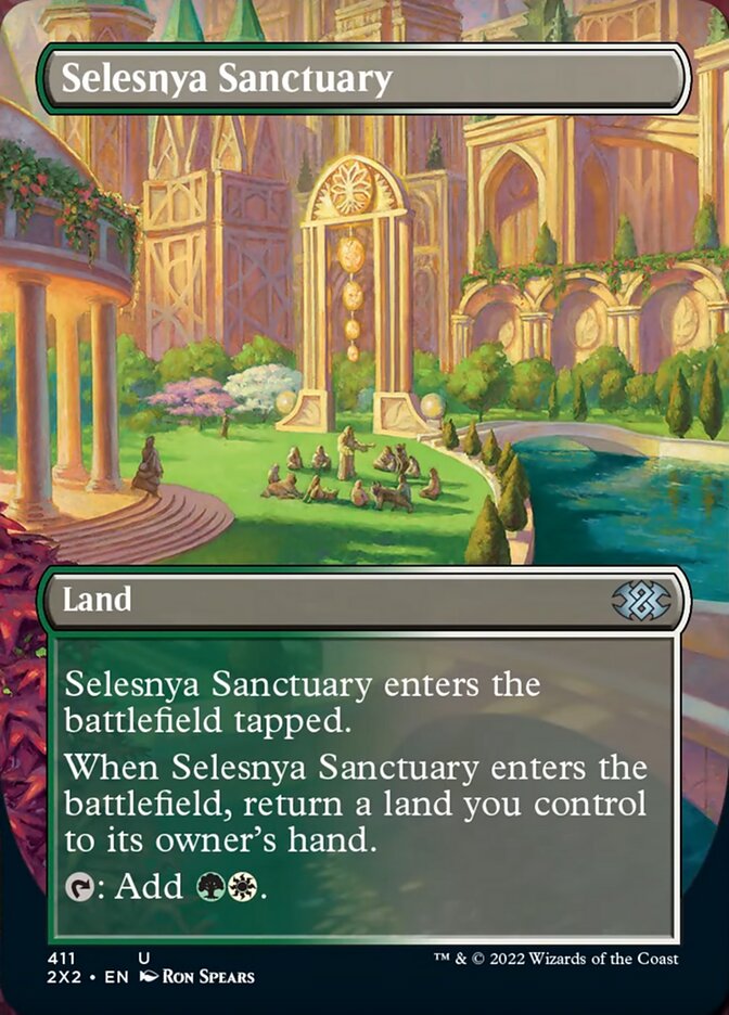 Selesnya Sanctuary (Borderless Alternate Art) [Double Masters 2022] | GnG Games