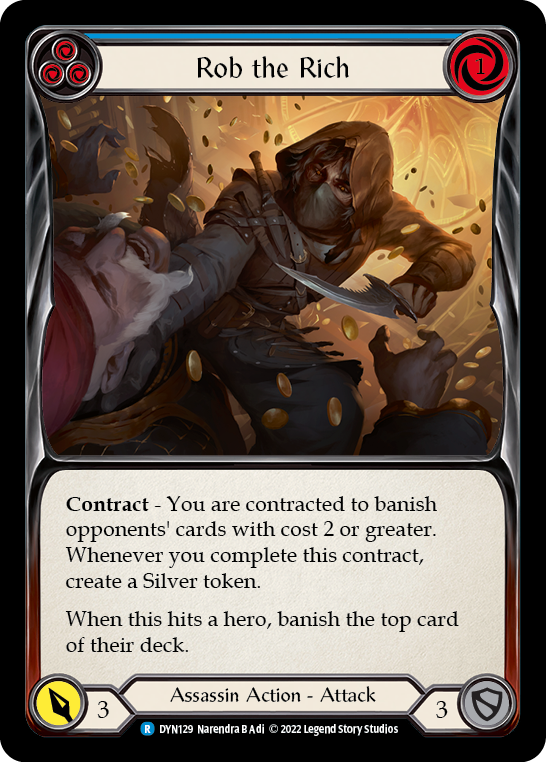 Rob the Rich (Blue) [DYN129] (Dynasty)  Rainbow Foil | GnG Games