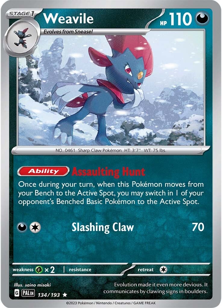 Weavile (134/193) [Scarlet & Violet: Paldea Evolved] | GnG Games