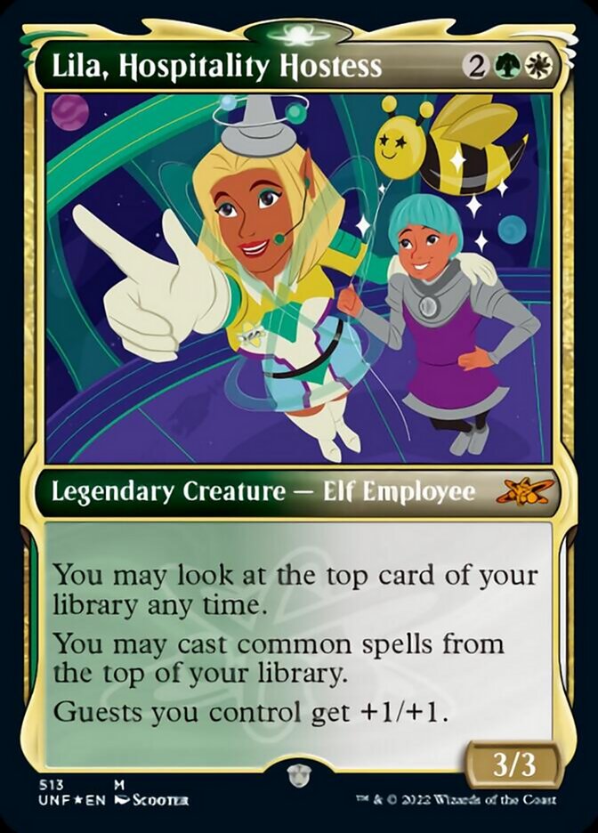 Lila, Hospitality Hostess (Showcase) (Galaxy Foil) [Unfinity] | GnG Games