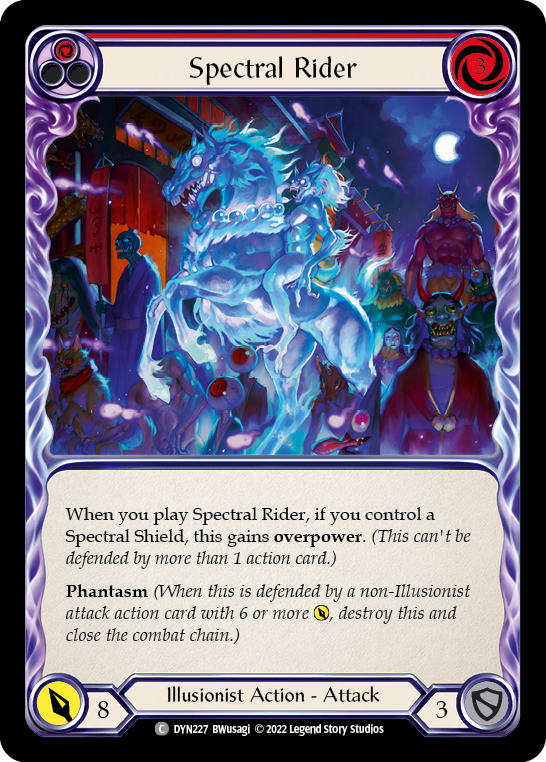 Spectral Rider (Red) [DYN227] (Dynasty)  Rainbow Foil | GnG Games