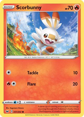 Scorbunny (031/202) (Premium Collection) [Sword & Shield: Base Set] | GnG Games