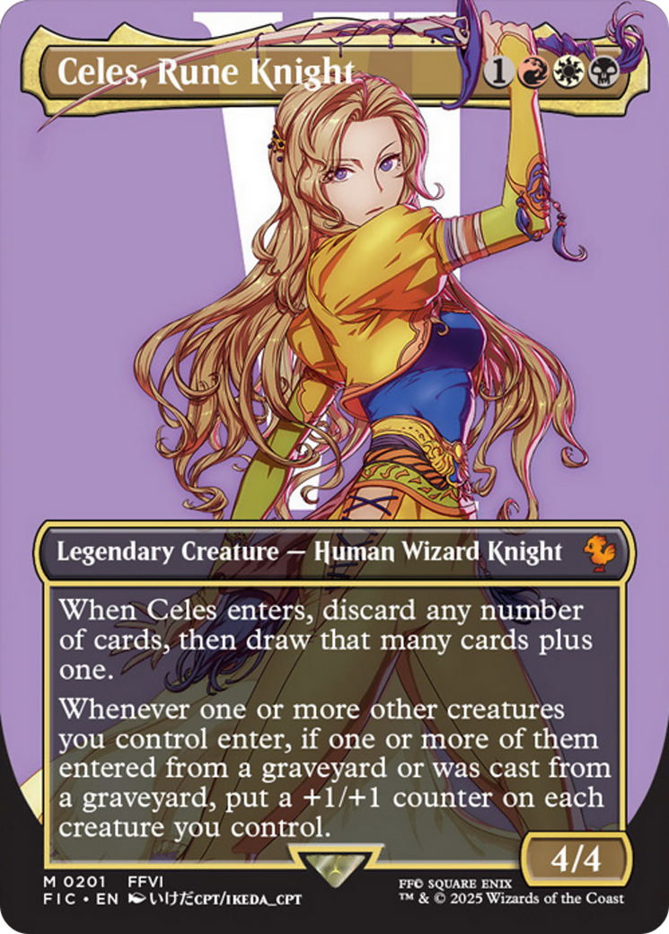Celes, Rune Knight (Borderless) [FINAL FANTASY Commander] | GnG Games