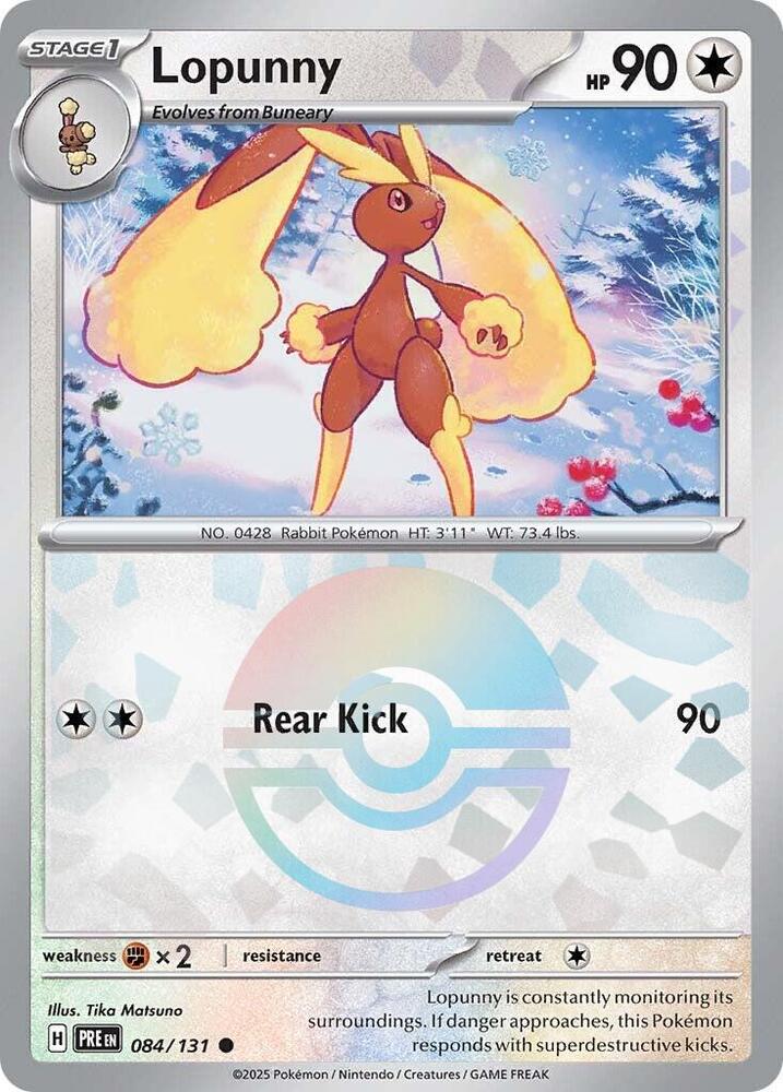 Lopunny (084/131) (Poke Ball Pattern) [Scarlet & Violet: Prismatic Evolutions] | GnG Games