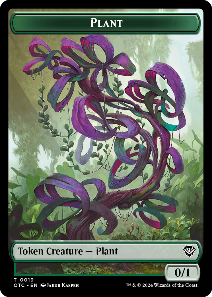 Plant Warrior // Plant Double-Sided Token [Outlaws of Thunder Junction Commander Tokens] | GnG Games